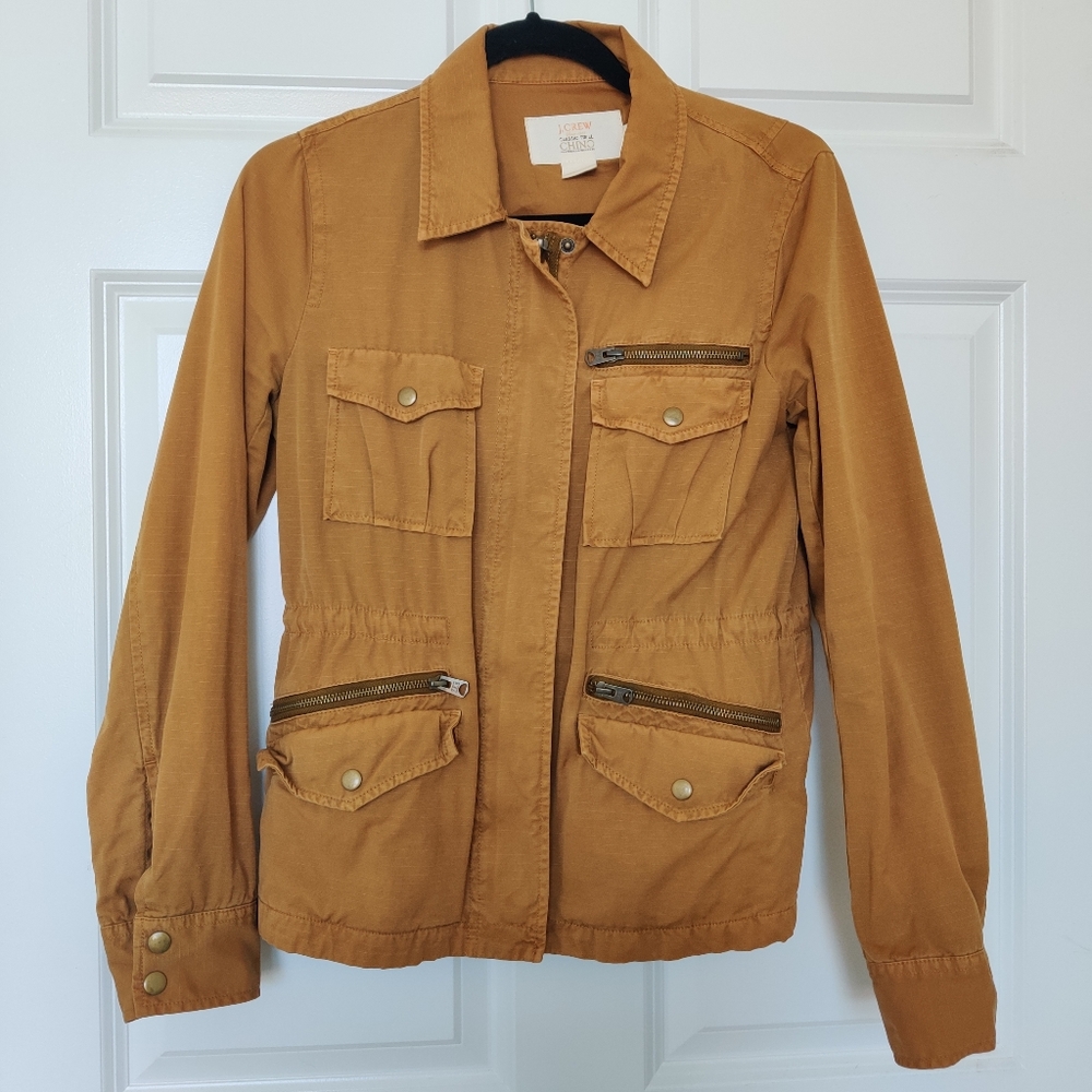 J. Crew Classic Twill Chino Jacket in Mustard